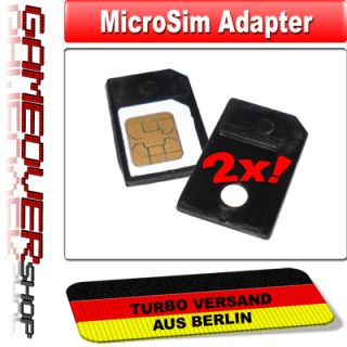 2x MicroSim Adapter Halterung für Karte Card Micro Sim / Geschlossen