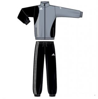 Adidas Sereno Trainingsanzug silber schwarz Herren Tracksuit