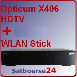 Opticum X406p HD 1080p schwarz HDTV + WLAN Stick x403 x405 9600