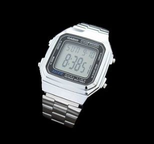 CASIO Classic A178WA   1ADF Silber Farbe Armbanduhr Uhr Digital Alarm