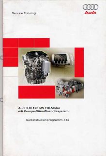 SSP 412 AUDI A3 8P Motor 2,0L125 kW TDI Handbuch BMN