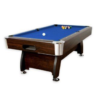 Pool Billard Tisch Billardtisch Premium braun/blau, 8 ft 