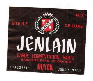 Bieretikett BE Frankreich Biére etiquette Jenlein Brasserie Duyck