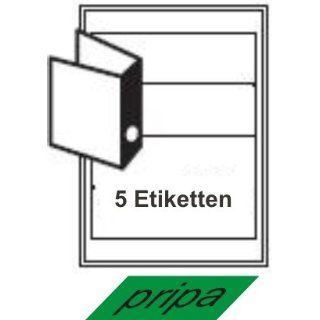 pripa Etiketten für Ordnerrücken breit 190 x 58 mm, 25 
