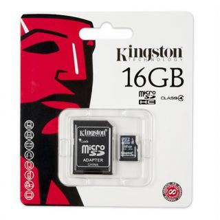 Kingston Speicherkarte Micro SD 16GB Class 4 + Adapter 0740617173741