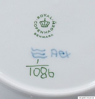 12 1006) Royal Copenhagen Teller 19,5 cm, Musselmalet Vollspitze, 1