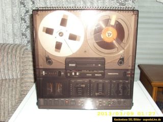 Philips N4420 Tonbandgerät, 4 Spur Stereo u Mono,Aluspule,Haube,viel