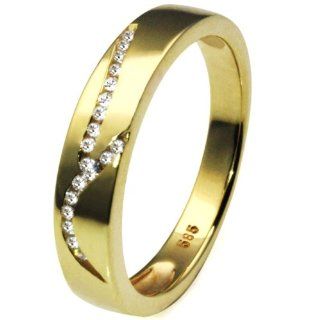 Goldmaid Damen Ring Memoire 333 Gelbgold 18 Zirkonia Gr. 56Zi