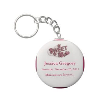 Sweet 16 Party Favors Keychain