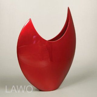LAWO 102336 Lack Design Vase ELANA bordeaux rot Modern Deko Blumenvase