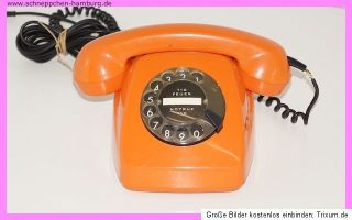 Posttelefon Wählscheibentelefon Telefon pop orange Post FeTAp 611 2a