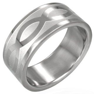 Edelstahl Keltisch Infinity Flach Band Ring  Größe 70