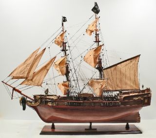 Holz Schiffsmodell Piraten Schiff, 95CM Modellschiff