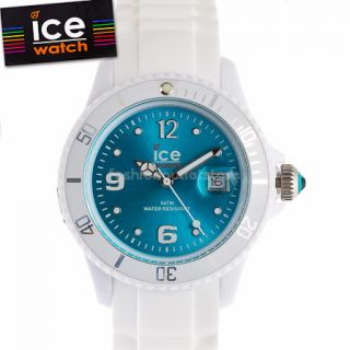 ICE WATCH SI.WT.S.S. Sili Armbanduhr Uhr Small White turquoise Weiß