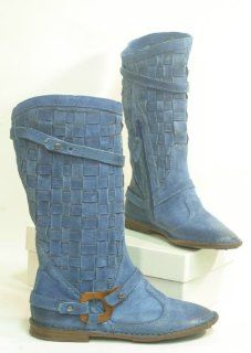 Airstep Leder Sommer Stiefel blau Schuhe & Handtaschen