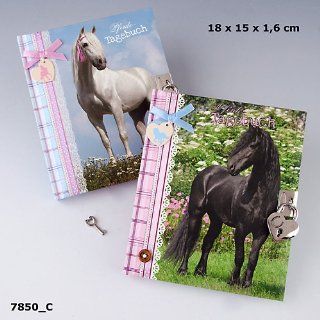 Horses Dreams Tagebuch Pferdetagebuch Notizbuch Pferd Friese schwarz