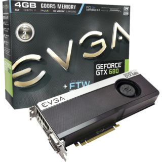 EVGA Geforce GTX 680 FTW+ PCIe NVidia Grafikkarte 4096 MB GDDR5