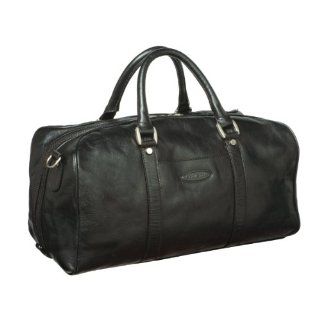 Maxwell Scott   Luxus Kleine Schwarze Leder Reisetasche für Männer