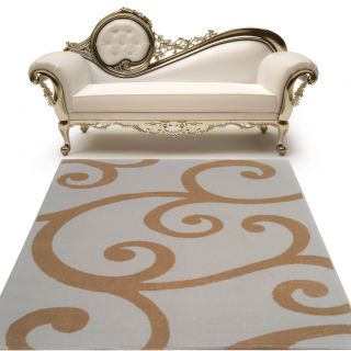 Designer Teppich Muster in Creme Beige Ivory Cream TOP PREIS