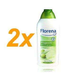 2x Florena Pflegemilk mit Olivenöl, Pflegemilch für trockene Haut