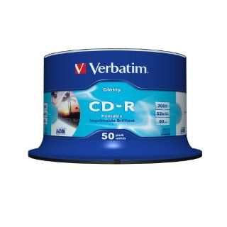 Verbatim CD R 52x 50er Spindel Glossy Printable Computer