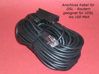 TAE Anschluss Kabel DSL/VDSL 15m0,463€/m TAE F Stecker RJ45 Stecker