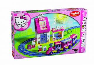 57011 PlayBIG Hello Kitty Bahnhof BIG Spielzeug Mädchen Zug Eisen
