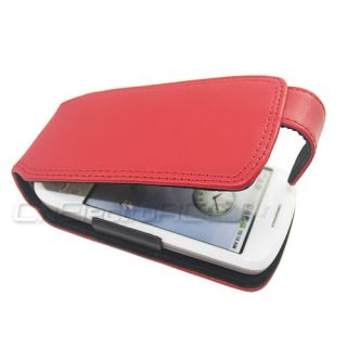 Rot Leder Tasche Case cover für HTC Magic Google G2 Neu