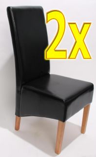 2x Esszimmerstuhl Stuhl Sienna II, Leder, rot, grau, braun, schwarz