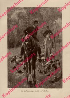 Franz Amling „Die Jagd“ Parforce Jagdhorn Hunde Pferd München