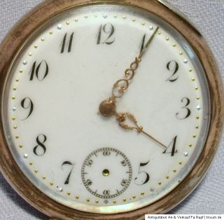Uralt 800 Silber Herren Taschenuhr Uhr Galonne um 1920/30