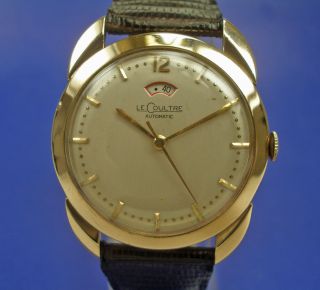 Coultre Powermatic 14K Gold Armbanduhr Luxus HerrenUhr cal 481 um 1950