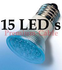 LED Spot Strahler Blau 15 LEDs E27