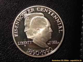 SILBER USA ONE DOLLAR 1890 1990 Gedenkmünze / Silbermünze / top