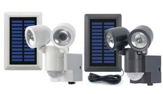 Duo Solar LED Strahler mit Bewegungsmelder, schwarz und weiß