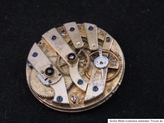 Taschenuhr Werk Schlüsselaufzug antik Sammler Bastler defekt Pocket