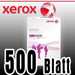 500 Blatt PAPIER Marke Xerox DIN A4 weiss KOPIERPAPIER DRUCKERPAPIER