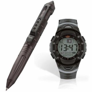 UZI Tactical Combo, Uhr und Kubotan Pen im Set, Armbanduhr+Stift, NEU