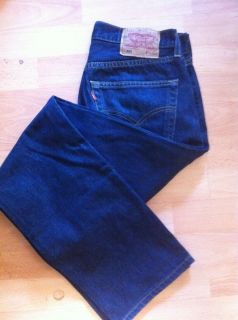 Levis Strauss 501 Jeans Gr 32 32 dunkel blau guter gebrauchter Zustand