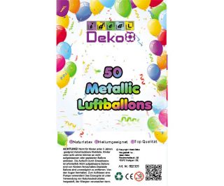 50 LUFTBALLONS metallic NEU Dekoration Party Deko Hochzeitsdeko