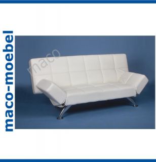Schlafsofa Bettsofa Bettcouch Schlafcouch Sofa Couch weiss