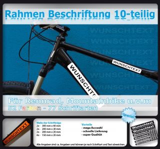 Rahmen Dekor Sticker Rennrad Mountainbike *TOP*