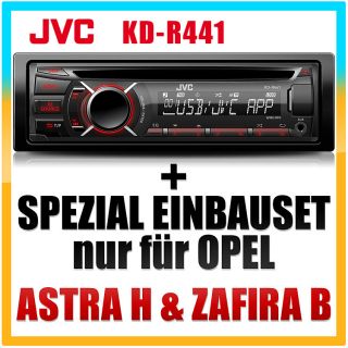 JVC KFZ/Auto Radio+Adapter SET für OPEL Astra H+Zafira B