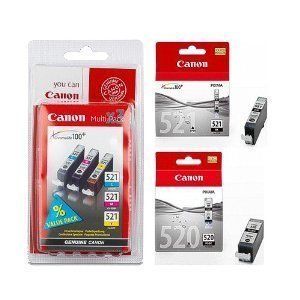 Canon CLI 521 Tintenpatronen CMG + CLI521BK + PGI520BK 4960999577456