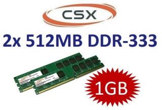 2x 512MB 1GB PC Speicher DDR RAM DDR333 PC2700 333Mhz