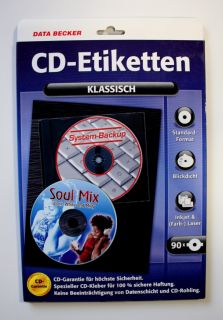 Data Becker 90 CD Etiketten Klassisch Blickdichter Kleber Standard
