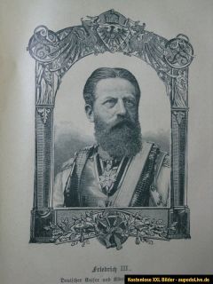 RAR 1895 KAISER   ALBUM Wilhelm I Friedrich III. Wilhelm II. REICH