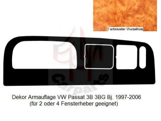 Wurzelholz Dekor Blende Armauflage VW Passat 3B 3BG