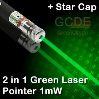2in1 Profi Green Laserpointer Zeiger Pen Stylish Gruen 1mW 532nm Stern