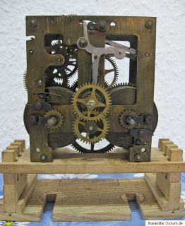 Gustav Becker Silesia P 42 Uhr Uhrwerk um 1900 mit Waagependel 3